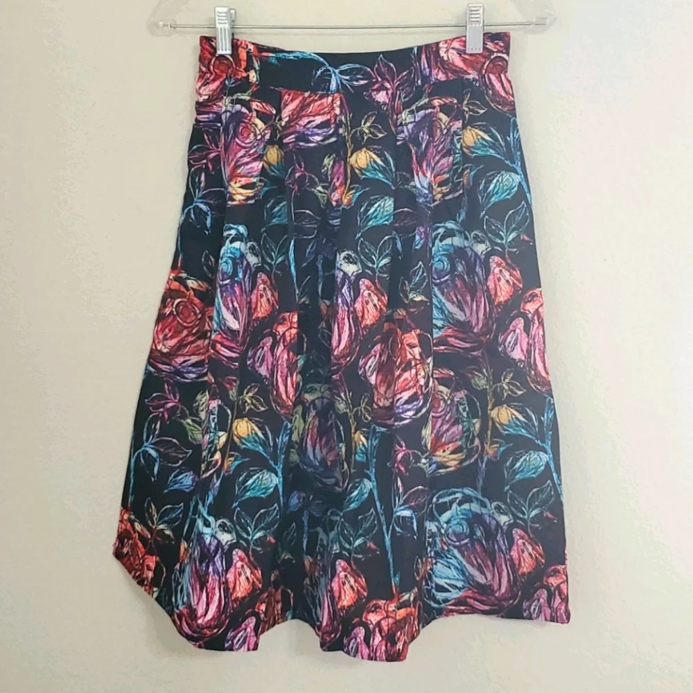 3 Small LEFT Multicolored abstract flower print NWT Paris floral